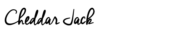 Cheddar Jack font preview